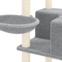 Rascador para gatos con postes de sisal gris claro 167 cm de vidaXL, Mobiliario para gatos - Ref: Foro24-171610, Precio: 96,2...