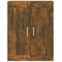 Wandschrank aus Holzwerkstoff, geräucherte Eiche, 69,5 x 32,5 x 90 cm von vidaXL, Regale und Regale - Ref: Foro24-817393, Pre...