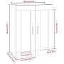 Wandschrank aus Holzwerkstoff, geräucherte Eiche, 69,5 x 32,5 x 90 cm von vidaXL, Regale und Regale - Ref: Foro24-817393, Pre...