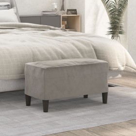 Light gray velvet bench 70x35x41 cm by vidaXL, Banks - Ref: Foro24-349397, Price: 43,61 €, Discount: %