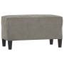 Banco de terciopelo gris claro 70x35x41 cm de vidaXL, Bancos - Ref: Foro24-349397, Precio: 43,61 €, Descuento: %