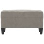 Banco de terciopelo gris claro 70x35x41 cm de vidaXL, Bancos - Ref: Foro24-349397, Precio: 43,61 €, Descuento: %