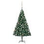 Árbol de Navidad preiluminado con luces y bolas verde 120 cm de vidaXL, Arboles de navidad - Ref: Foro24-3077620, Precio: 60,...