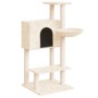 Rascador para gatos con postes de sisal crema 108,5 cm de vidaXL, Mobiliario para gatos - Ref: Foro24-171597, Precio: 58,60 €...