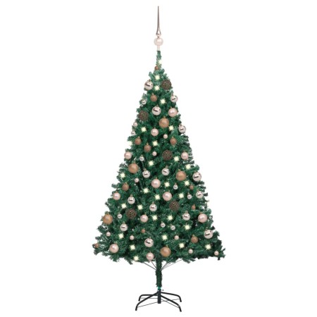 Pre-lit Christmas tree with lights and green balls 150 cm by vidaXL, Christmas trees - Ref: Foro24-3077621, Price: 64,52 €, D...