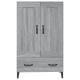 Aparador alto de madera contrachapada gris Sonoma 70x31x115 cm de vidaXL, Aparadores - Ref: Foro24-817487, Precio: 114,02 €, ...