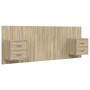 Sonoma oak plywood headboard with side tables by vidaXL, Headboards and footboards - Ref: Foro24-3115686, Price: 154,99 €, Di...