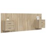 Sonoma oak plywood headboard with side tables by vidaXL, Headboards and footboards - Ref: Foro24-3115686, Price: 154,99 €, Di...