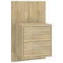 Sonoma oak plywood headboard with side tables by vidaXL, Headboards and footboards - Ref: Foro24-3115686, Price: 154,99 €, Di...