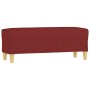 Banco de tela rojo vino tinto 100x35x41 cm de vidaXL, Bancos - Ref: Foro24-349381, Precio: 65,26 €, Descuento: %