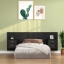 Black plywood headboard with side tables by vidaXL, Headboards and footboards - Ref: Foro24-3115685, Price: 144,70 €, Discoun...