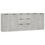 Concrete gray plywood 3-piece sideboard by vidaXL, Sideboards - Ref: Foro24-3115783, Price: 201,82 €, Discount: %