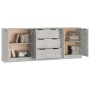 Concrete gray plywood 3-piece sideboard by vidaXL, Sideboards - Ref: Foro24-3115783, Price: 201,82 €, Discount: %