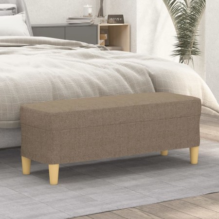 Banco de tela gris taupe 100x35x41 cm de vidaXL, Bancos - Ref: Foro24-349382, Precio: 61,35 €, Descuento: %