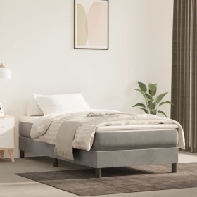 Light gray velvet pocket spring mattress 100x200x20cm by vidaXL, Mattresses - Ref: Foro24-347748, Price: 142,99 €, Discount: %