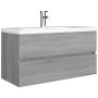 Sonoma gray plywood washbasin cabinet 90x38.5x45cm by vidaXL, Bathroom furniture - Ref: Foro24-815655, Price: 50,83 €, Discou...