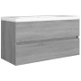 Sonoma gray plywood washbasin cabinet 90x38.5x45cm by vidaXL, Bathroom furniture - Ref: Foro24-815655, Price: 50,83 €, Discou...