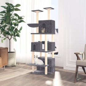 Cat scratching post with dark gray sisal posts 180 cm by vidaXL, Cat furniture - Ref: Foro24-171602, Price: 105,99 €, Discoun...