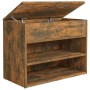 Smoked oak plywood shoe bench 60x30x45 cm by vidaXL, Shoe racks and shoe organizers - Ref: Foro24-816050, Price: 40,99 €, Dis...