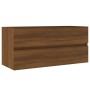 Waschbeckenschrank aus braunem Eichenholzwerkstoff, 100 x 38,5 x 45 cm von vidaXL, Badezimmermöbel - Ref: Foro24-815659, Prei...