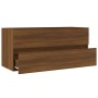 Brown oak engineered wood washbasin cabinet 100x38.5x45 cm by vidaXL, Bathroom furniture - Ref: Foro24-815659, Price: 60,67 €...