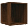 Mesa auxiliar madera contrachapada roble marrón 33x33x34,5 cm de vidaXL, Mesas auxiliares - Ref: Foro24-816022, Precio: 23,60...