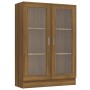 Eiche braun Sperrholz Vitrine 82,5x30,5x115 cm von vidaXL, Bücherregale und Regale - Ref: Foro24-815620, Preis: 94,56 €, Raba...