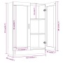 Eiche braun Sperrholz Vitrine 82,5x30,5x115 cm von vidaXL, Bücherregale und Regale - Ref: Foro24-815620, Preis: 94,56 €, Raba...