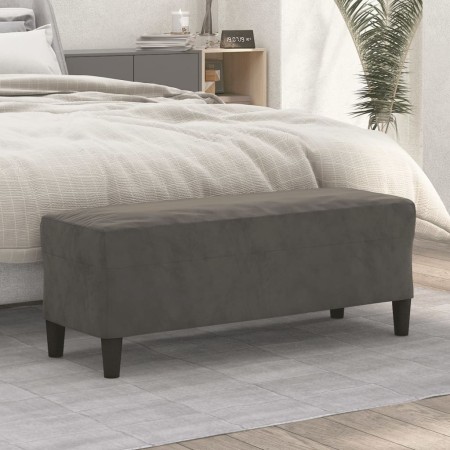 Dark gray velvet bench 100x35x41 cm by vidaXL, Banks - Ref: Foro24-349422, Price: 56,94 €, Discount: %