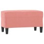 Banco de terciopelo rosa 70x35x41 cm de vidaXL, Bancos - Ref: Foro24-349400, Precio: 56,65 €, Descuento: %