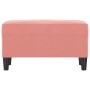 Banco de terciopelo rosa 70x35x41 cm de vidaXL, Bancos - Ref: Foro24-349400, Precio: 56,65 €, Descuento: %