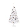 Beleuchteter Weihnachtsbaum mit Lichtern und Kugeln weiß 120 cm von vidaXL, Weihnachtsbäume - Ref: Foro24-3077625, Preis: 72,...