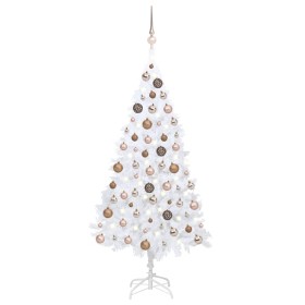 Beleuchteter Weihnachtsbaum mit Lichtern und Kugeln weiß 120 cm von vidaXL, Weihnachtsbäume - Ref: Foro24-3077625, Preis: 68,...