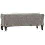 Banco de terciopelo gris claro 100x35x41 cm de vidaXL, Bancos - Ref: Foro24-349421, Precio: 64,70 €, Descuento: %