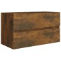 Smoked oak plywood washbasin cabinet 80x38.5x45cm by vidaXL, Bathroom furniture - Ref: Foro24-815651, Price: 52,80 €, Discoun...