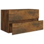 Waschbeckenschrank aus geräuchertem Eichensperrholz, 80 x 38,5 x 45 cm von vidaXL, Badezimmermöbel - Ref: Foro24-815651, Prei...