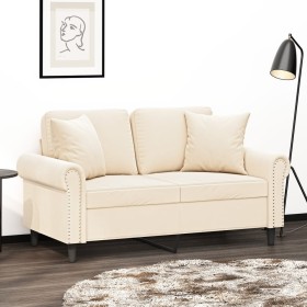 Decorative cushions 2 units cream velvet 40x40 cm by vidaXL, Cushions - Ref: Foro24-349493, Price: 20,38 €, Discount: %