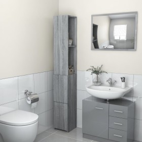 Mueble de baño madera de ingeniería gris Sonoma 25x26,5x170 cm de vidaXL, Muebles de baño - Ref: Foro24-815961, Precio: 63,60...