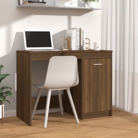 Oak brown plywood desk 100x50x76 cm by vidaXL, Desks - Ref: Foro24-815488, Price: 70,58 €, Discount: %