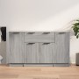 Sideboards 3 pieces plywood gray Sonoma by vidaXL, Sideboards - Ref: Foro24-3115834, Price: 157,99 €, Discount: %