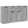 Sideboards 3 pieces plywood gray Sonoma by vidaXL, Sideboards - Ref: Foro24-3115834, Price: 157,99 €, Discount: %