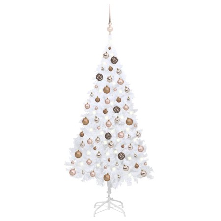 Pre-lit Christmas tree with lights and balls white 180 cm by vidaXL, Christmas trees - Ref: Foro24-3077627, Price: 99,22 €, D...