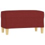 Banco de tela rojo vino tinto 70x35x41 cm de vidaXL, Bancos - Ref: Foro24-349373, Precio: 59,25 €, Descuento: %