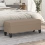 Synthetic leather bench in cappuccino color, 100x35x41 cm. by vidaXL, Banks - Ref: Foro24-349464, Price: 60,60 €, Discount: %