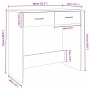 Schreibtisch aus geräuchertem Eichensperrholz, 80 x 40 x 75 cm von vidaXL, Schreibtische - Ref: Foro24-815474, Preis: 54,91 €...