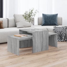 Sonoma grau Holzwerkstoff Couchtisch Set 100x48x40c von vidaXL, Couchtisch - Ref: Foro24-815547, Preis: 47,36 €, Rabatt: %