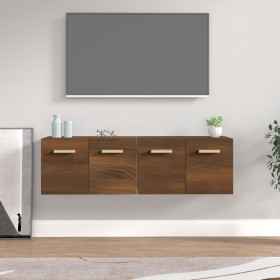 Wall cabinets 2 units plywood oak brown 60x36.5x35cm by vidaXL, Lockers and storage cabinets - Ref: Foro24-3115635, Price: 75...