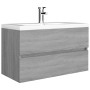 Sonoma gray plywood washbasin cabinet 80x38.5x45cm by vidaXL, Bathroom furniture - Ref: Foro24-815652, Price: 50,94 €, Discou...