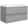 Sonoma gray plywood washbasin cabinet 80x38.5x45cm by vidaXL, Bathroom furniture - Ref: Foro24-815652, Price: 50,94 €, Discou...