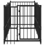 Black steel dog crate 193.5x97x100 cm by vidaXL, Accessories for dog kennels and fences - Ref: Foro24-171627, Price: 188,99 €...